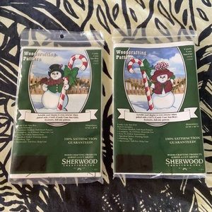 Vintage Sherwood Wood Craft Project Christmas Snowpeople ⛄️